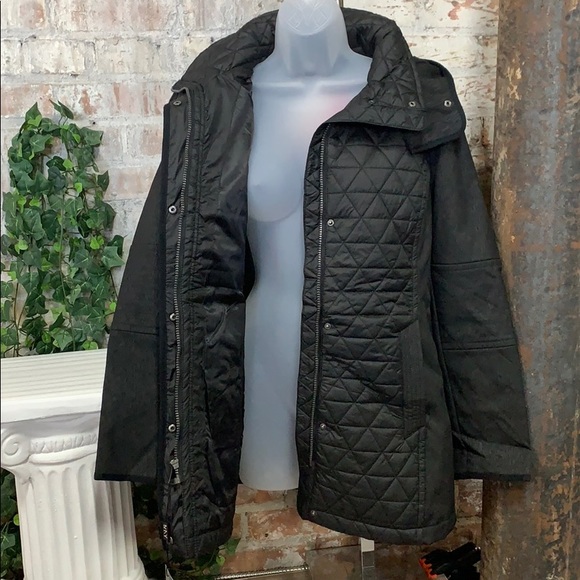 Andrew Marc New York Quilted Soft Shell Coat Black - Picture 3 of 8